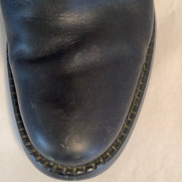 Tommy Hilfiger Black Leather Motorcycle Style Boots - Picture 6 of 16